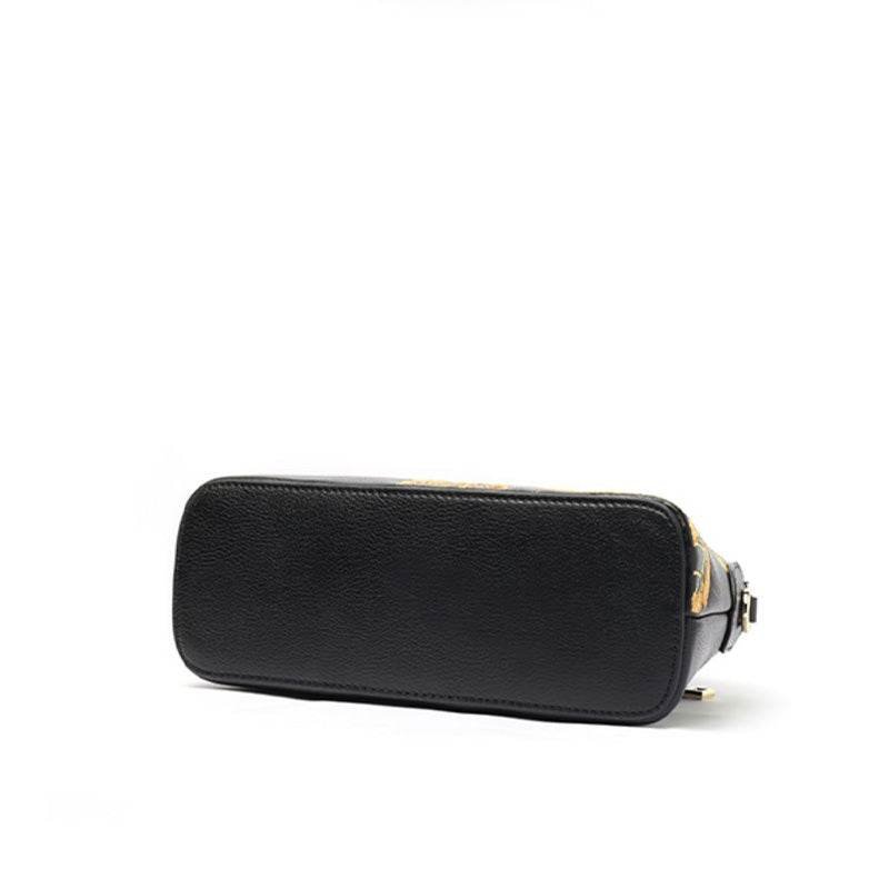 Embroidery Leather Shoulder Bag High Luxury Royal Gold Peony - 画像 (11)