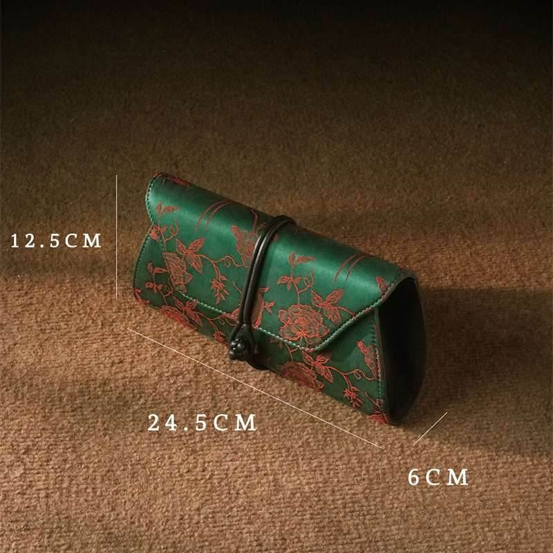 Xiangyunsha Silk Vintage New Chinese-Style Evening Clutch Wallet – Image 8