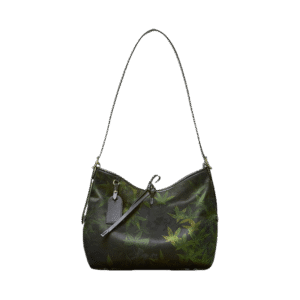 Xiangyunsha Silk Large-Capacity Green Tote Bag