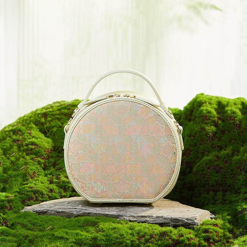 Song Brocade Silk Vintage Round Bag - 画像 (2)