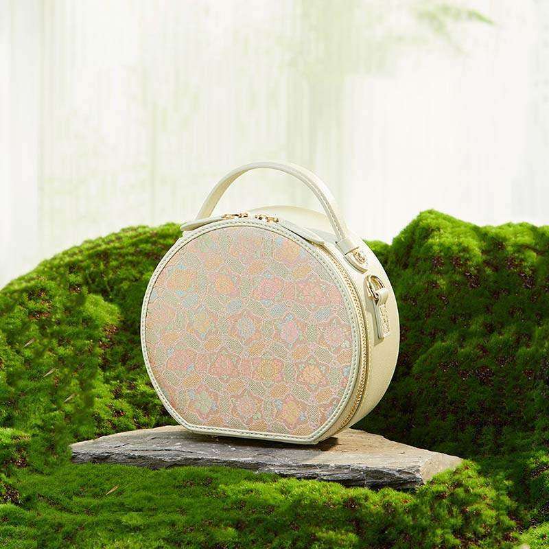 Song Brocade Silk Vintage Round Bag - 画像 (3)