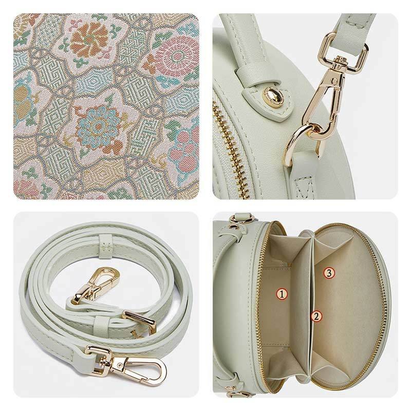 Song Brocade Silk Vintage Round Bag - 画像 (7)